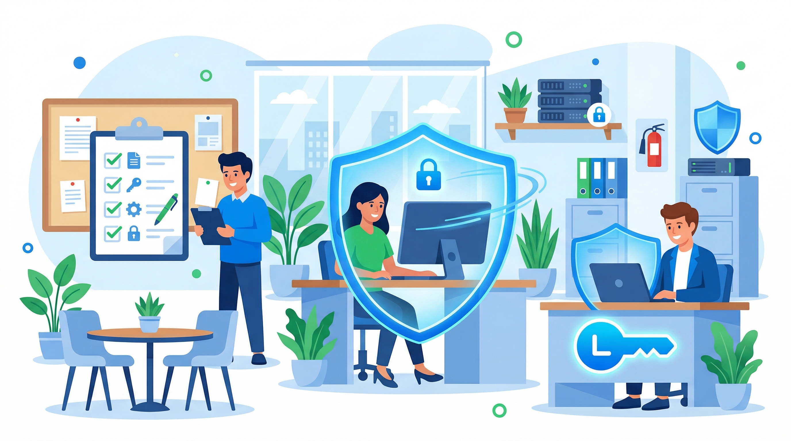 個人情報を扱う中小企業が最低限やるべき備えを解説するイメージ