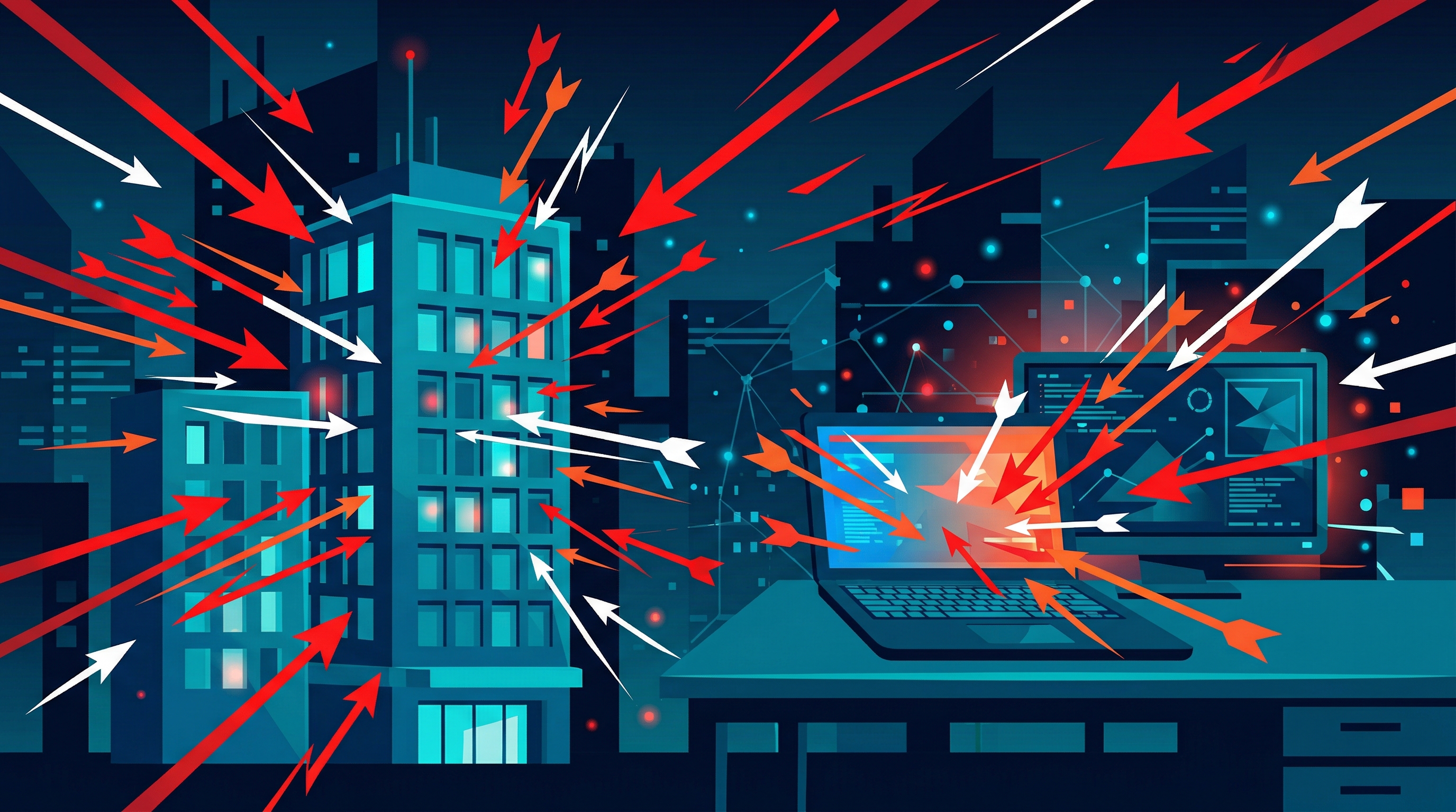 中小企業を狙うランサムウェア攻撃の最新傾向を解説するイメージ