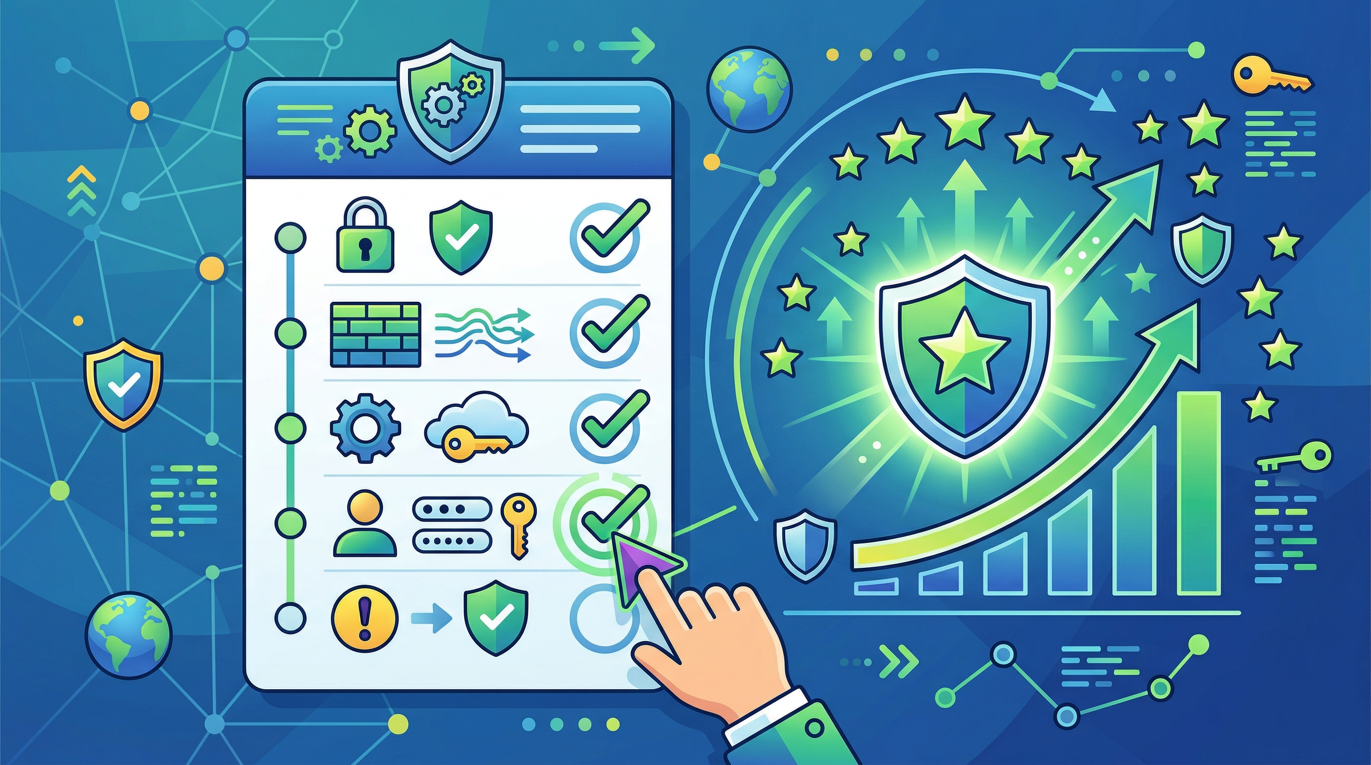 サイバー保険で取引先のセキュリティ評価を高める方法を解説するイメージ