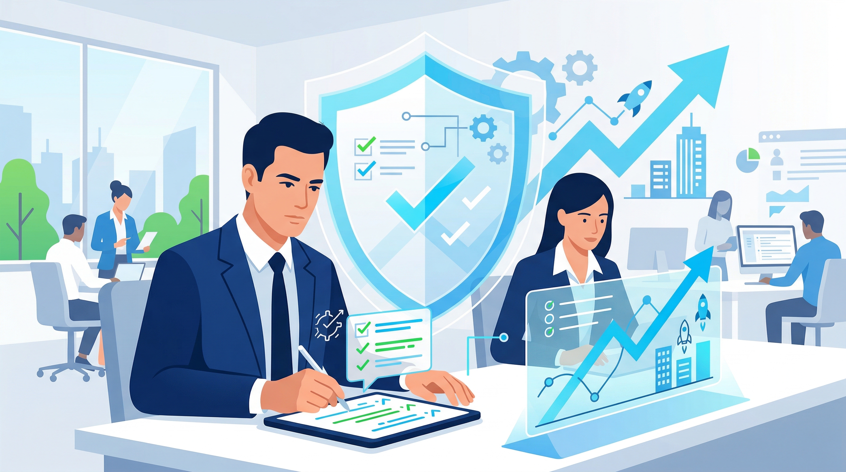 IPO準備中の役員が今やるべきリスク管理を解説するイメージ