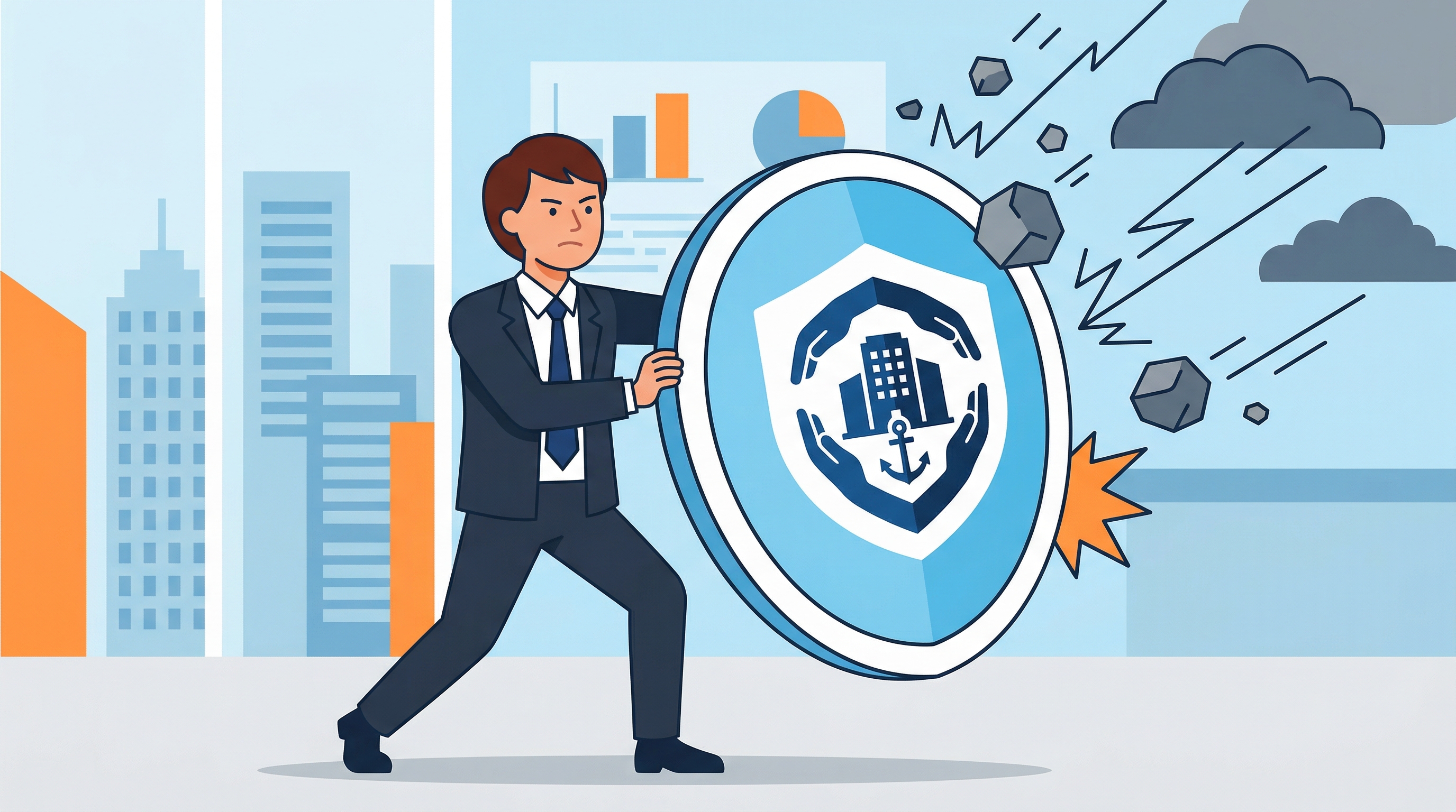 中小企業の経営者が自分の身を守る方法を解説するイメージ