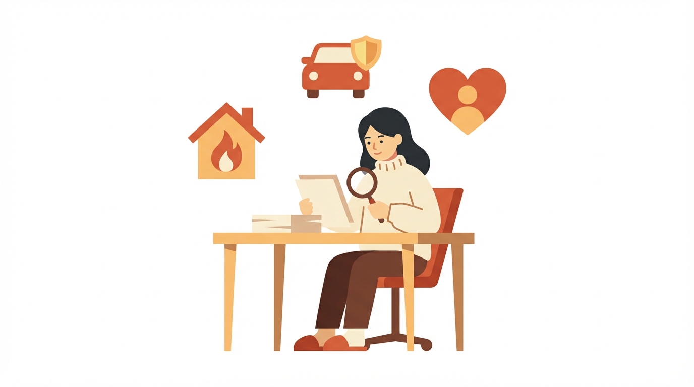 引っ越し後の保険見直しのイメージ