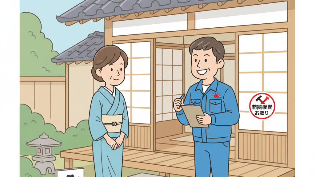 悪質な訪問業者に注意するイメージ