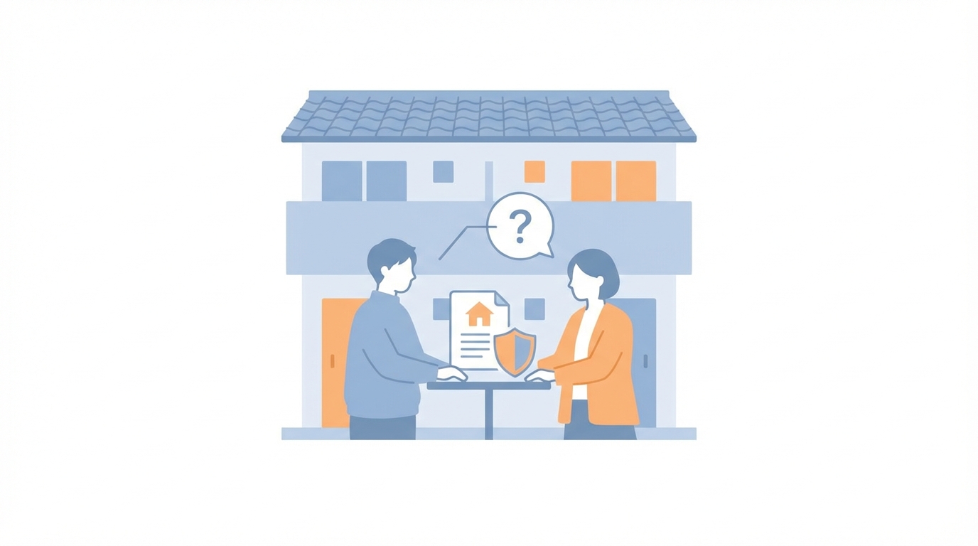 Flat design illustration of a Japanese apartment b...