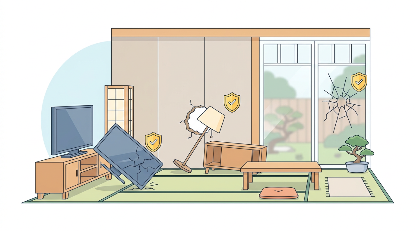 破損・汚損で実際に補償されるケースのイメージ