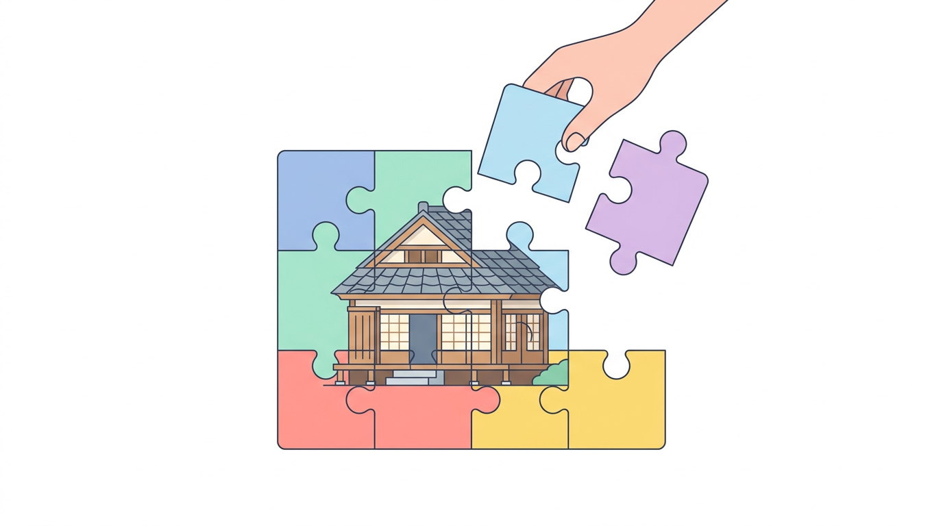 補償の取捨選択を示すパズルのイメージ