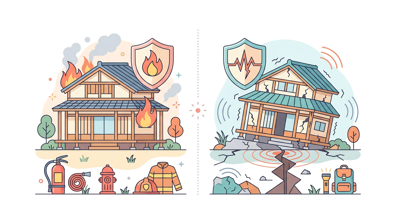火災保険と地震保険の違い