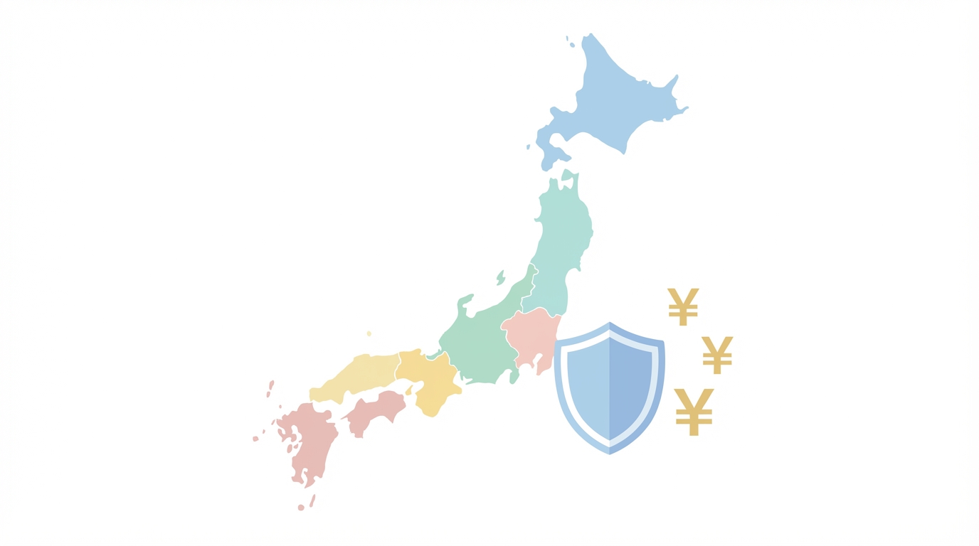 地震保険の都道府県別保険料イメージ