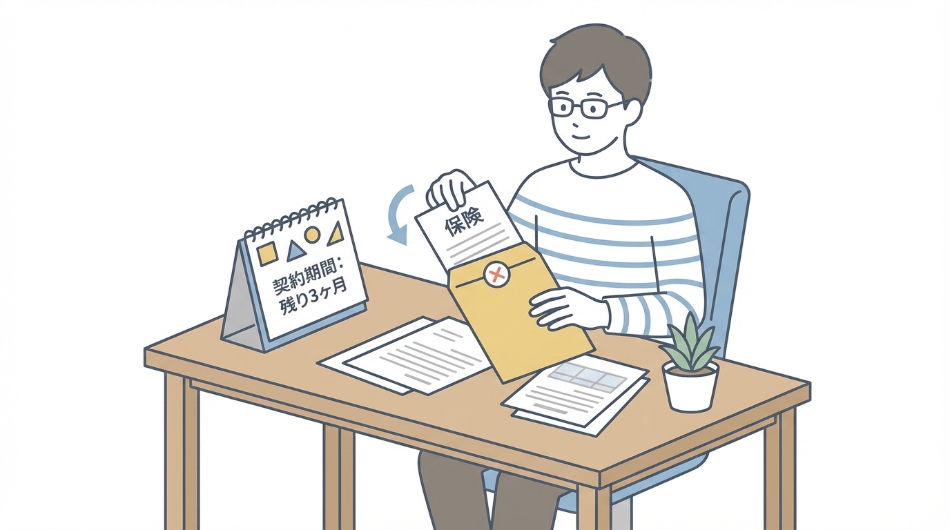 火災保険の解約手続きのイメージイラスト