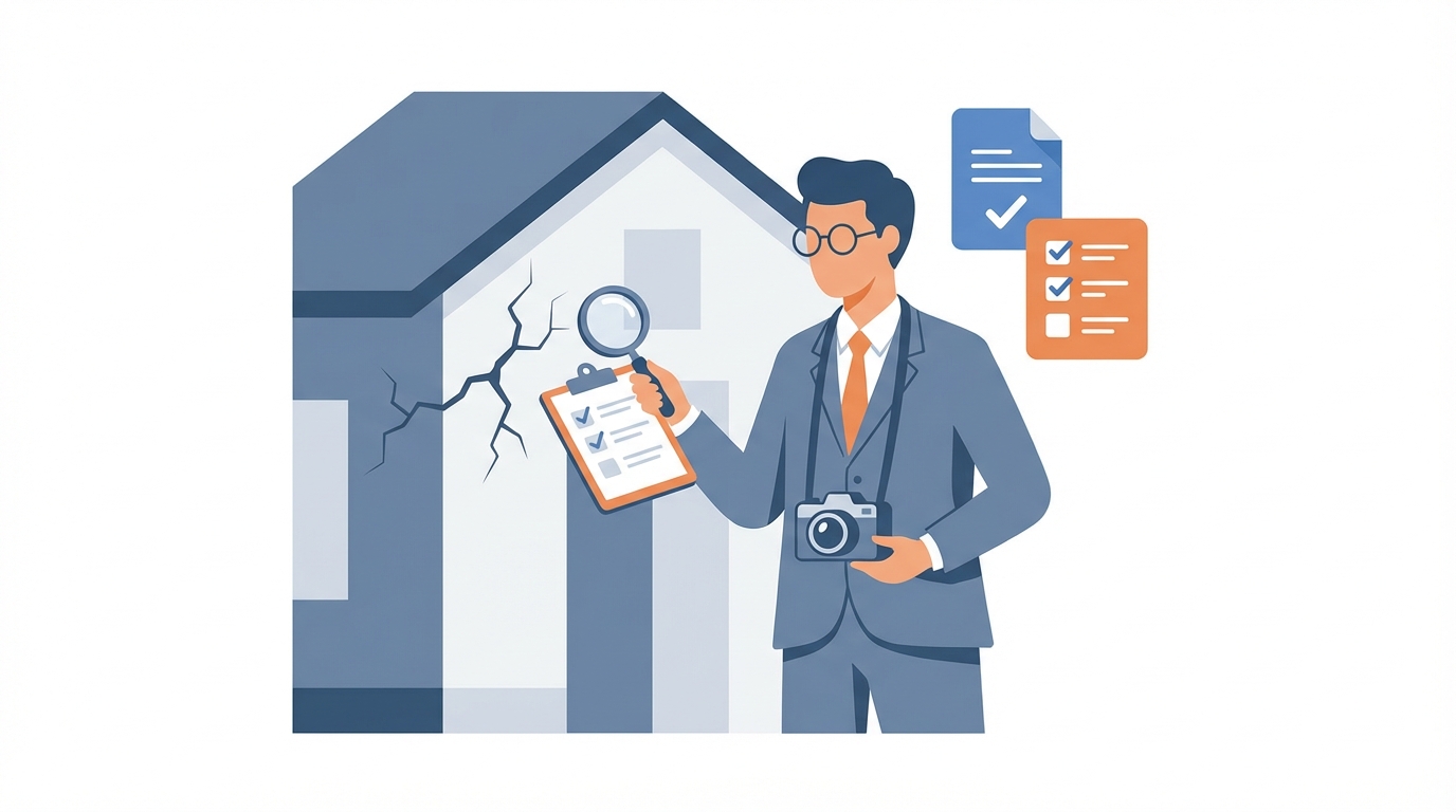 火災保険の鑑定人の調査