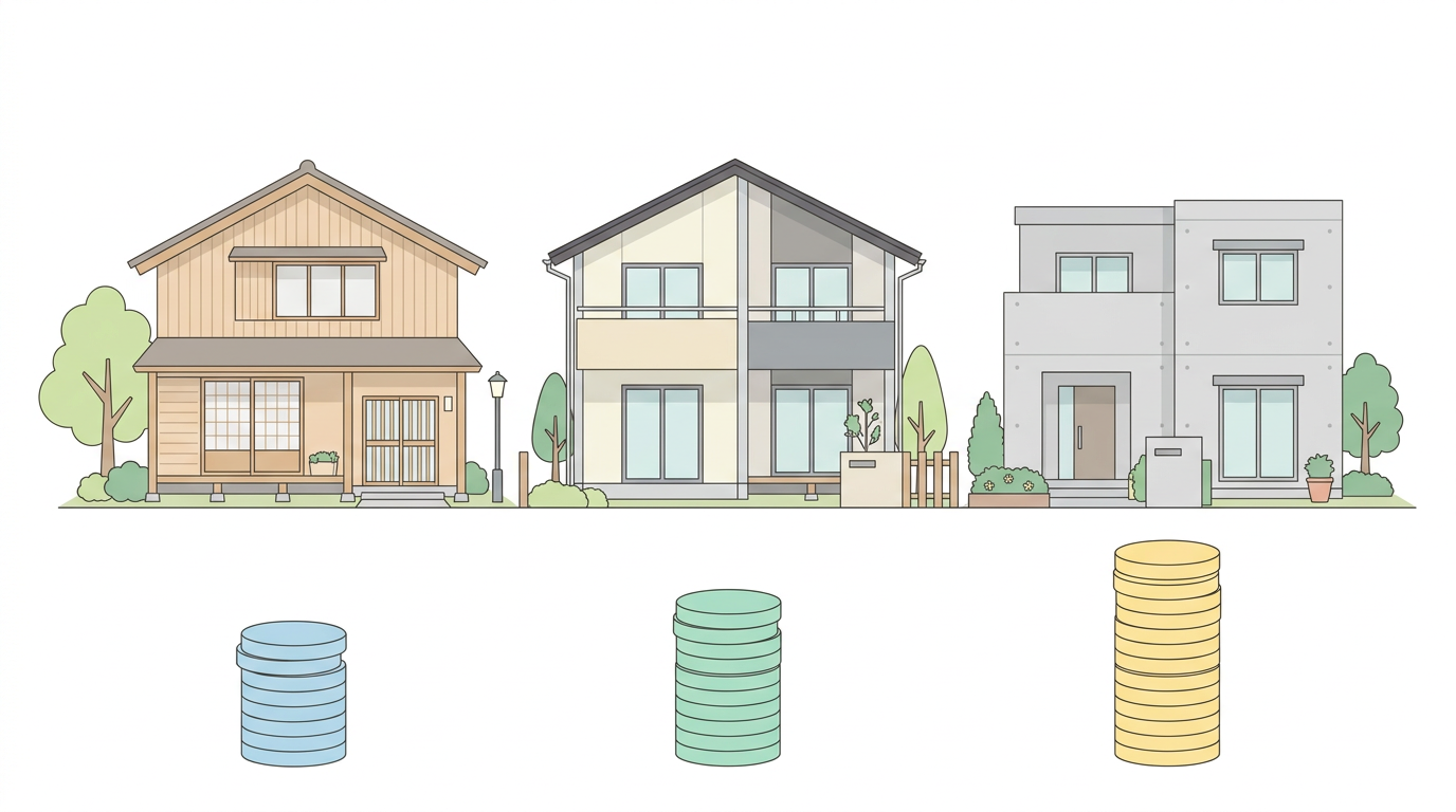 構造別の火災保険料比較チャート