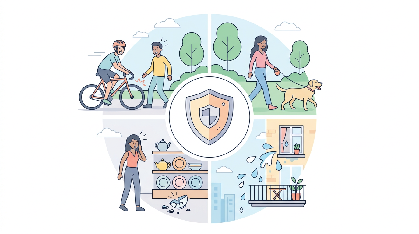 個人賠償責任保険のイメージイラスト