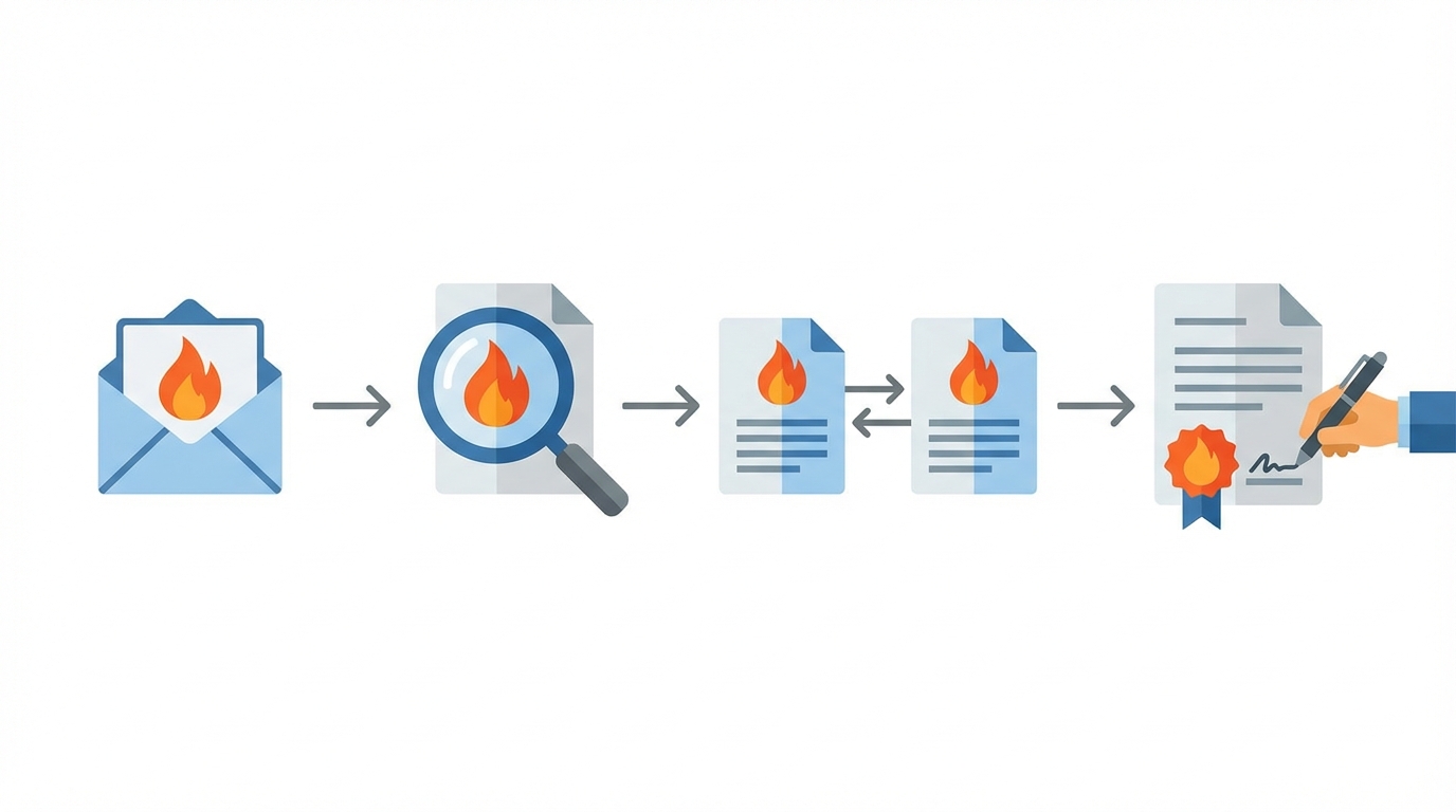 火災保険の満期更新の流れ