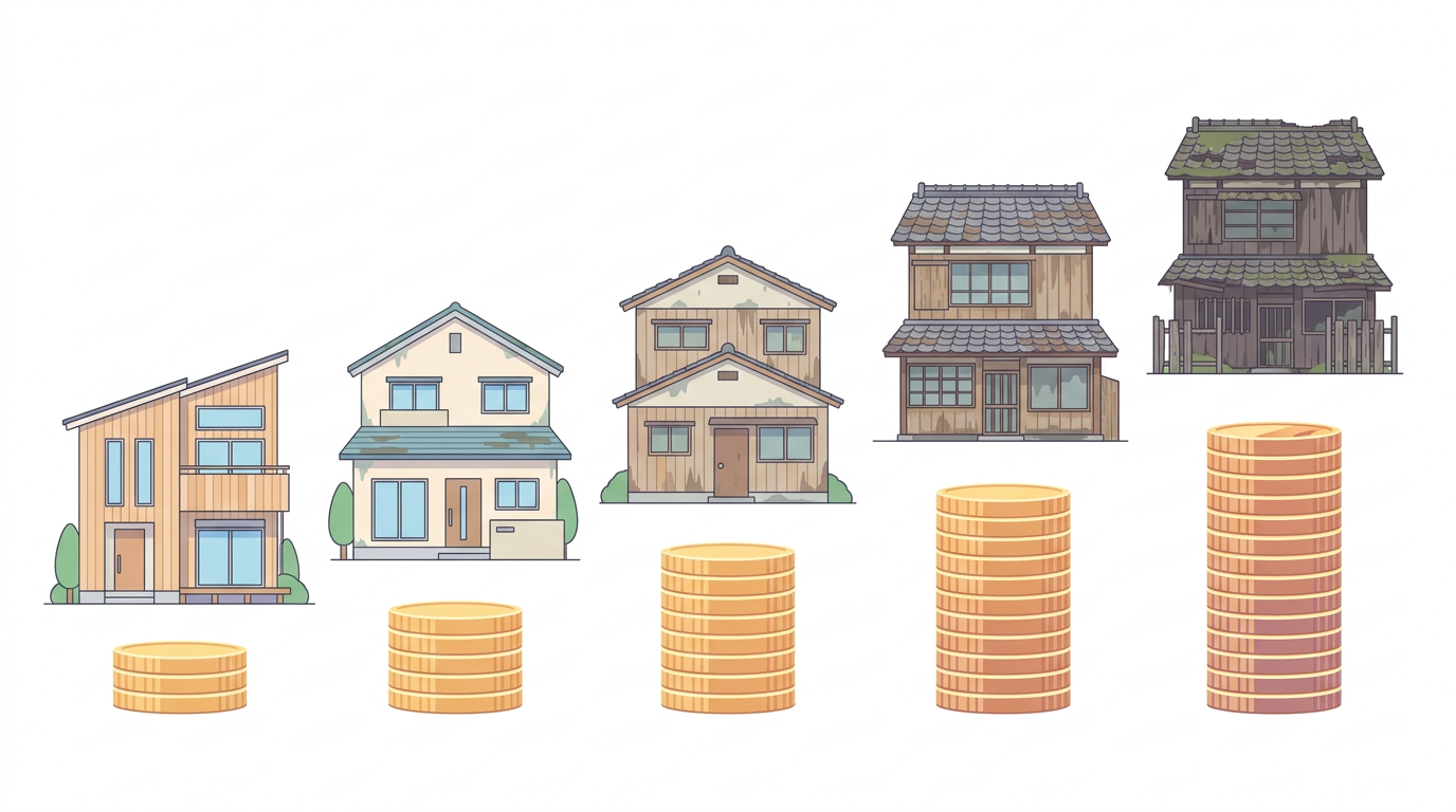 築年数と保険料の関係