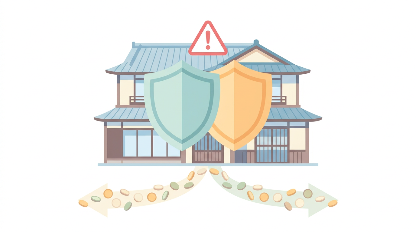 火災保険の二重加入のイメージイラスト