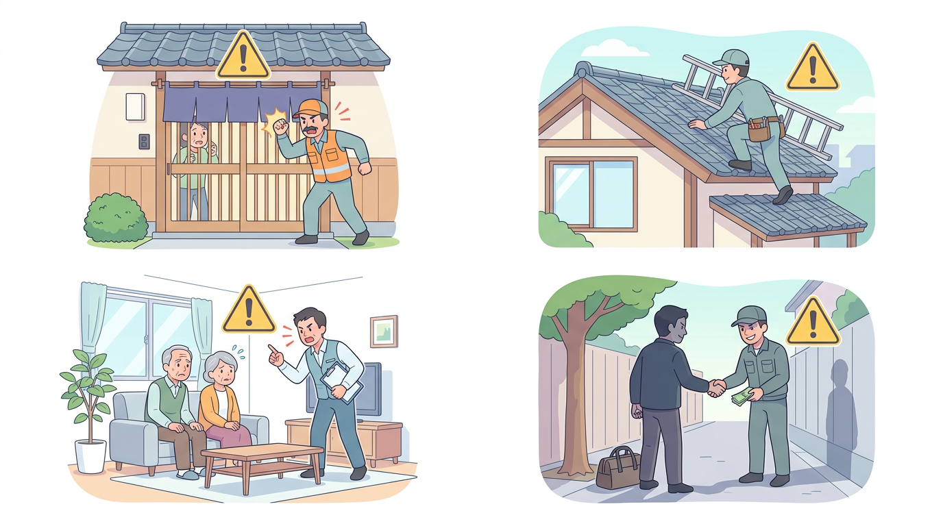 詐欺修理業者の4つの手口