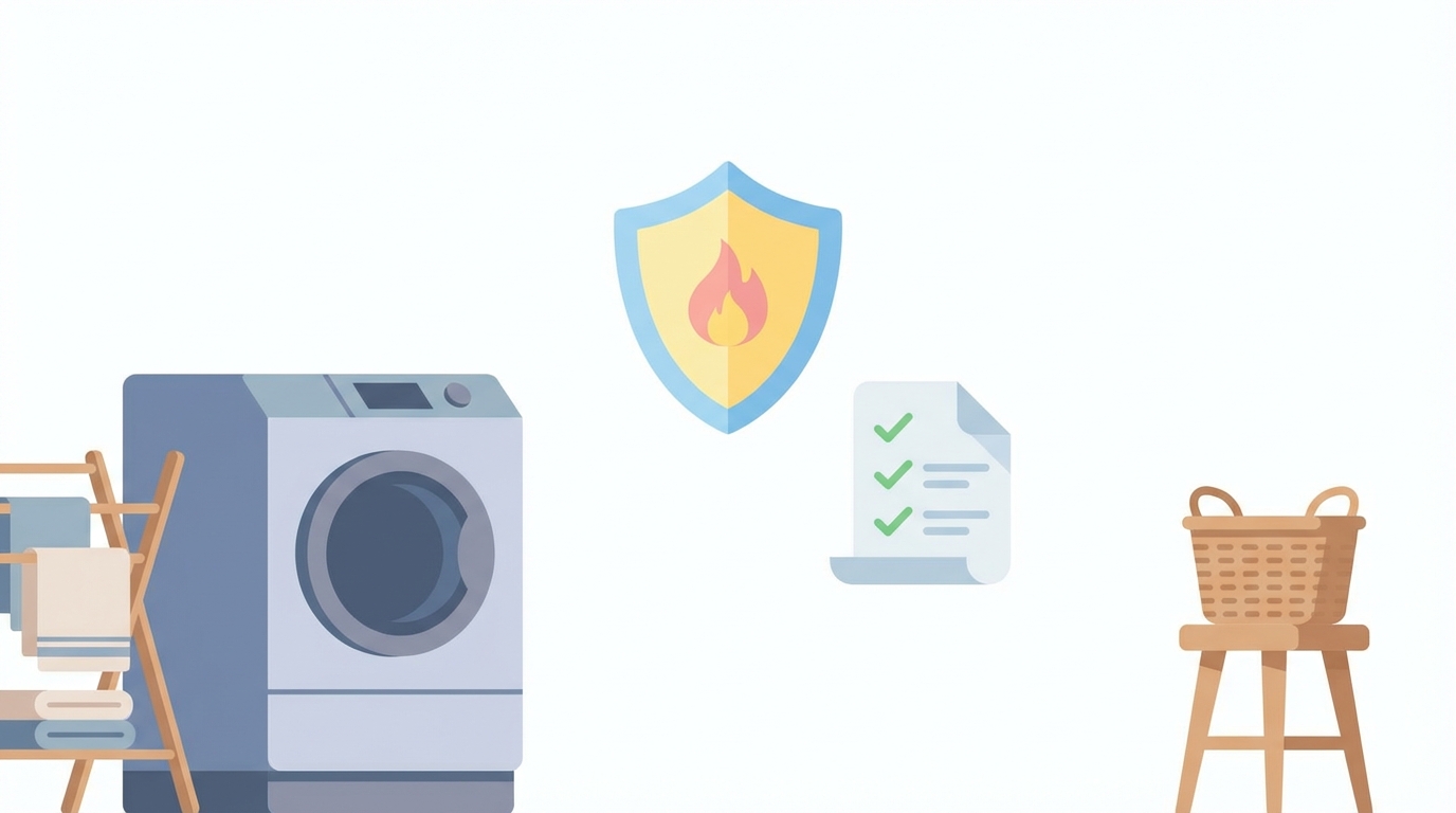 Flat design illustration of a Japanese laundry roo...