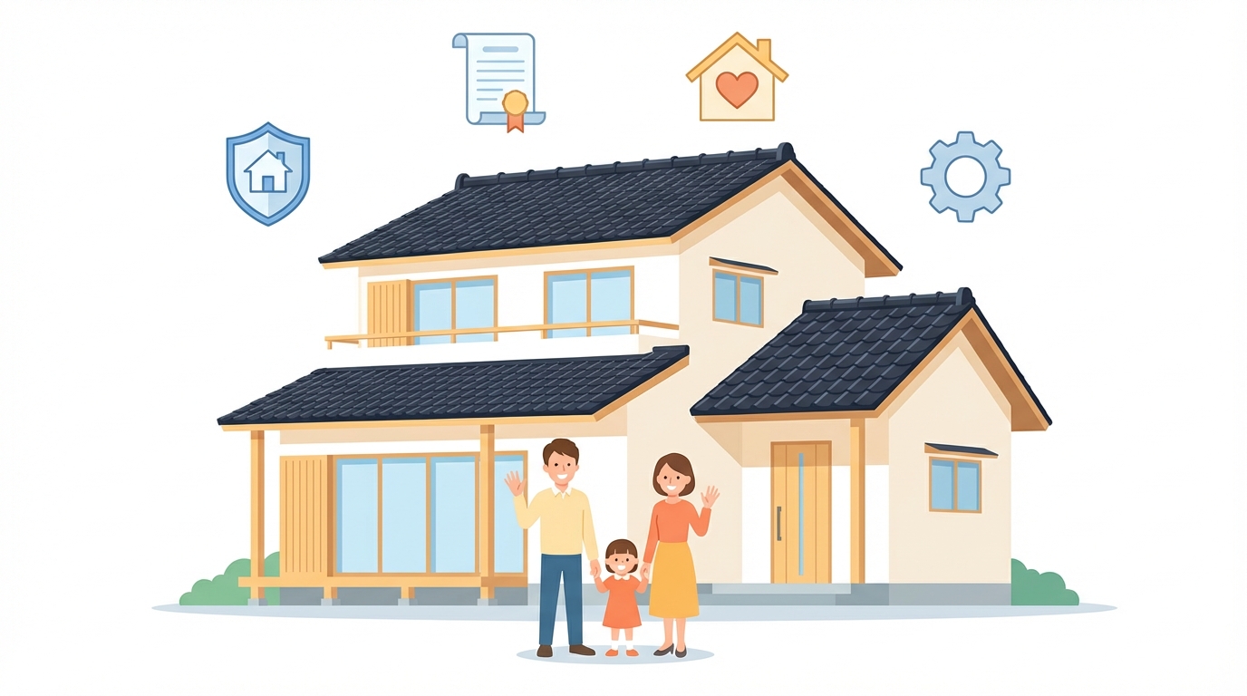 新築住宅の火災保険のイメージイラスト