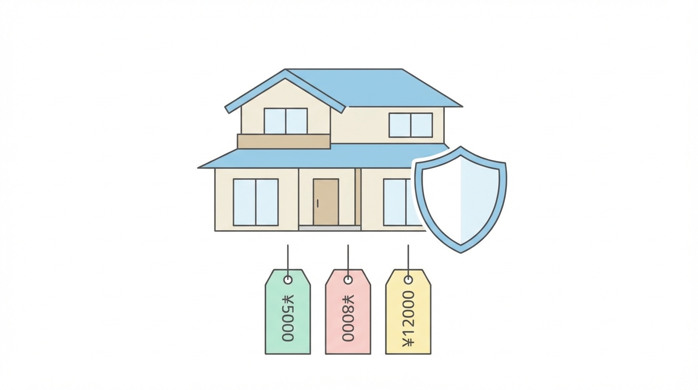 一戸建ての火災保険料の相場イメージ