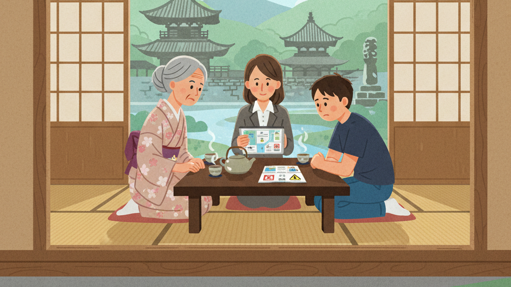 鎌倉市で火災保険の水災補償を検討する家族