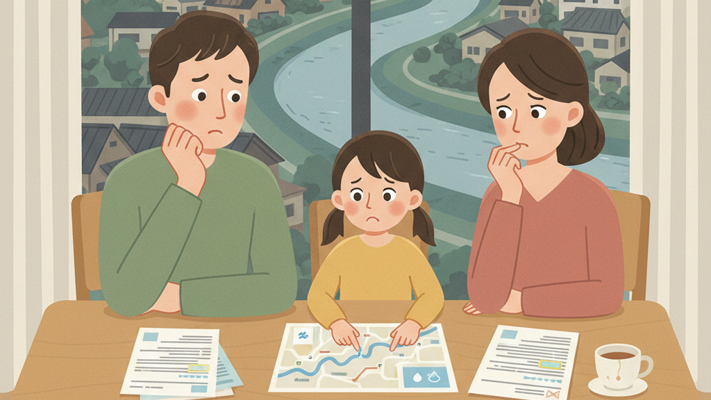 世田谷区で火災保険の水災補償を検討する家族