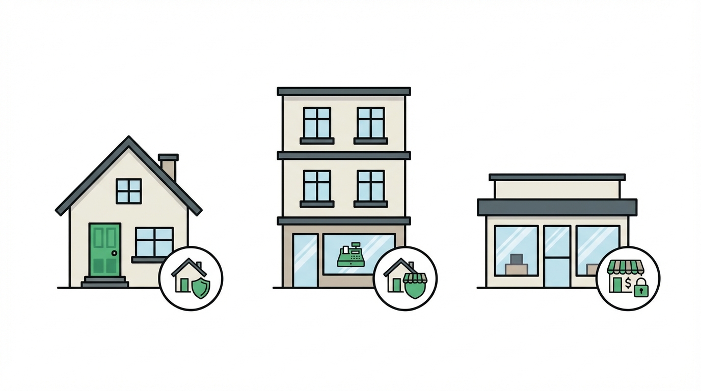 3パターンの建物と火災保険の違い