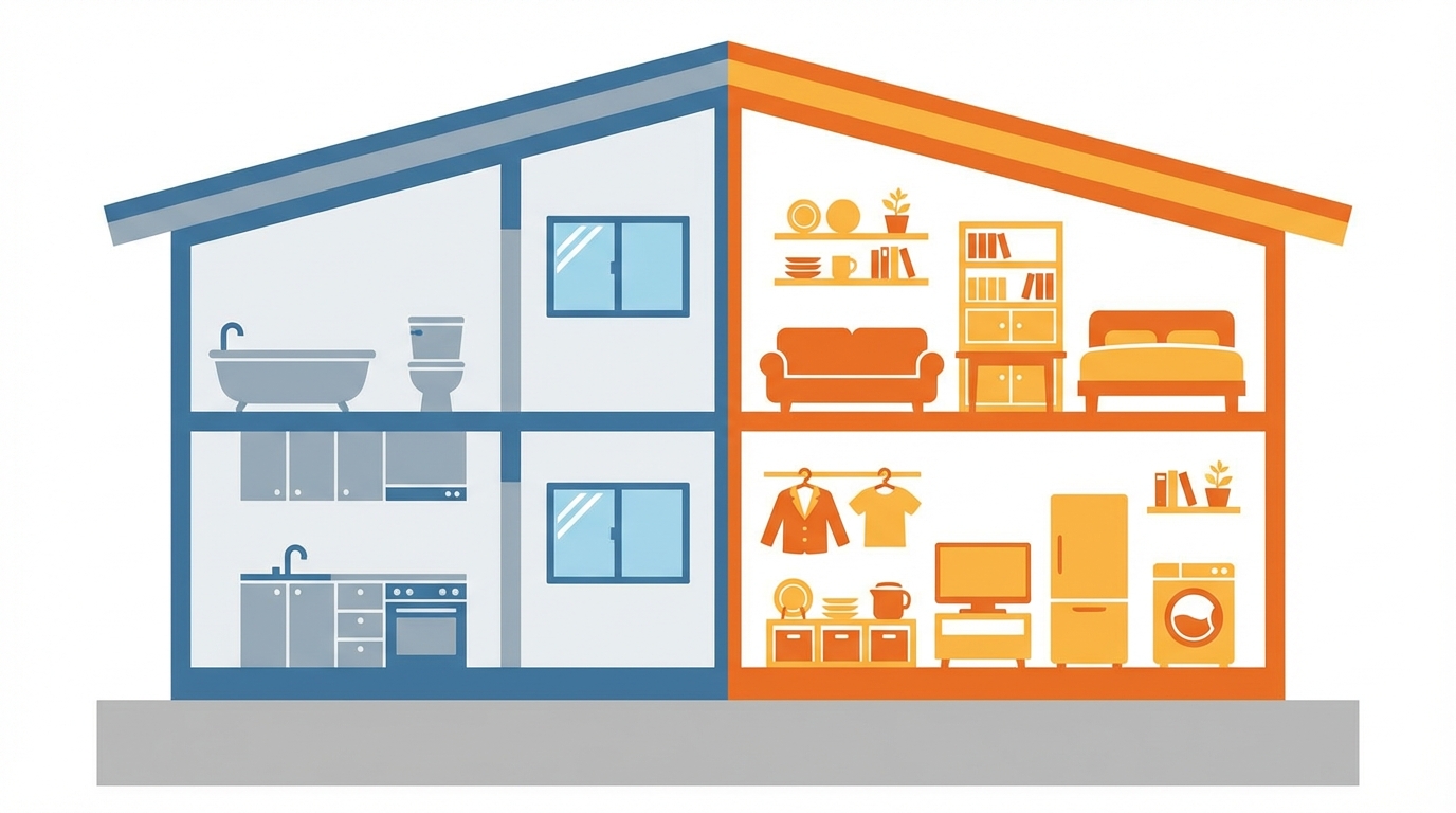 火災保険の建物と家財の補償対象